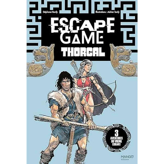 Escape Game - Thorgal, un livre de Stéphane Hardy et Adrien Tardy. Plongez dans trois aventures captivantes avec Thorgal, Jolan et Kriss de Valnor, mêlant énigmes et défis vikings.