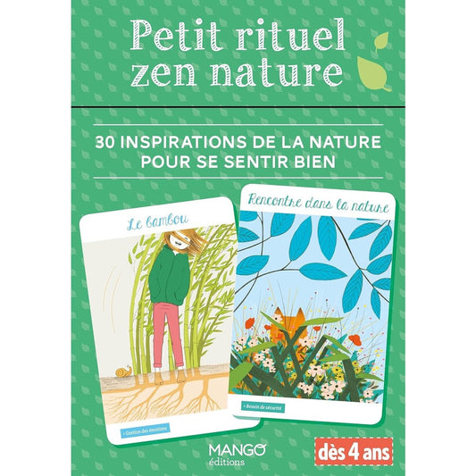 Petit rituel zen nature - Pascale Pavy. Coffret de 30 cartes illustrées pour aider les enfants dès 4 ans à gérer leurs émotions grâce à la nature.